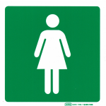 Toilet Ladies Safety Sign 19x19cm