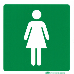 Toilet Ladies Safety Sign 19x19cm
