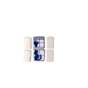 Blue Window & Shutters 6pc Mosaic Inserts