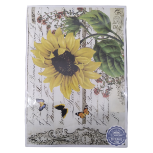 Sunflower & Butterfly Decoupage A3