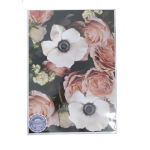 White Poppy & Pink Rose Decoupage Paper Print A3