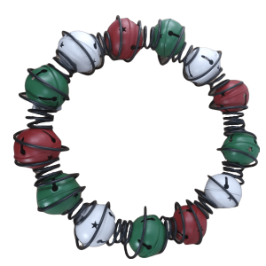 White Green & Red Bell Wreath