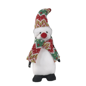 Penguin With Knitted Scarf & Hat 30cm