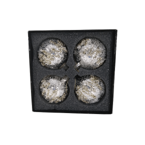 Gold & Silver Glass Christmas Ornaments 8cm