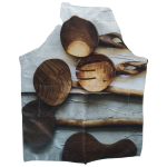 Wooden Spoons On White Poly-linen Apron