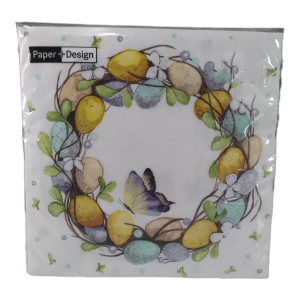 Egg Wreath Serviettes 3ply 20pc