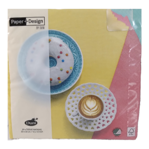 Retro Coffee Serviettes 3ply 20pc