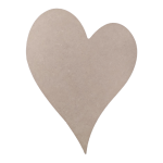 Large Wooden Laser Heart  (285x215x3mm)