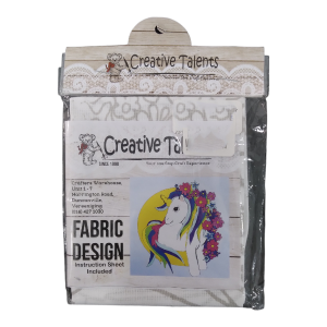 Unicorn With Flowers Fabric Paint Print (42 x 48cm)
