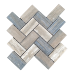Porcelain Beach Fishbone V-Mosaic Tiles (Sheet Size 30 x 30cm)