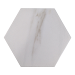 Matt White Marble Hexagon Porcelain Tile (Size: 20x23cm)