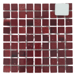 Gold Leaf Cherry Red Mosaic Tiles (Sheet Size: 15cm x 15cm)
