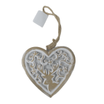 Wooden Heart Shaped Christmas Decor Decoration 13cm x 13cm