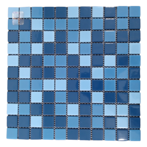 Solid Aqua Mix Crystal Glass (Sheet:30x30cm)