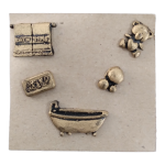 Gold Bath Time Resin Embellishment Set 5pc