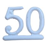 Numerical 50 Resin Embellishment