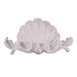 White Fern & Scallop Resin Embellishment