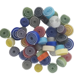 Mixed Bullseye Millefiori Glass Tiles 50g