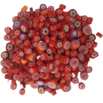 Red Mix Millefiori Glass Tiles 250g