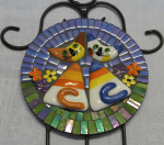 Round Holder Cat Friends Mosaic Kit