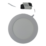 Round 9w LED Panel Flush Light Cool White