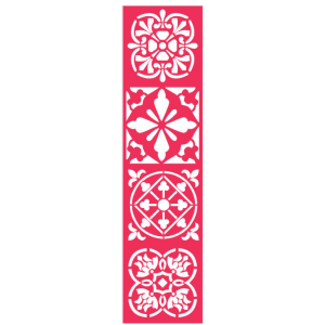4 Moroccan Tile Stencil 59x15 cm