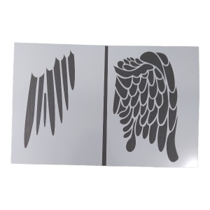 2 Angel Wings Large Stencil A4