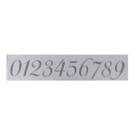 Curl Numbers Stencil Design 38.5 x 10 cm