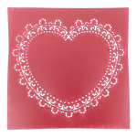 Heart Doily Border Stencil 16x16cm