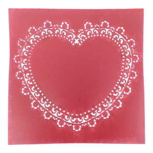 Heart Doily Border Stencil 16x16cm