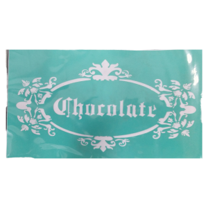 Small Green Chocolate Stencil Design 15 x 9 cm
