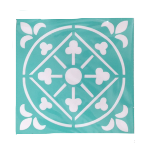 Stencil Design Morocan Tile No.4 Green 11cm x 11cm