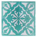 Green Moroccan Tile No 5 Stencil Design 11 x 11cm