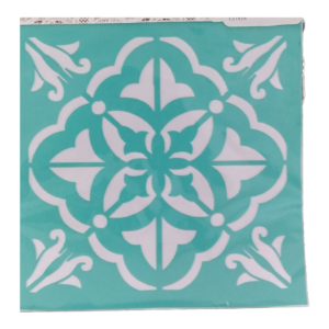 Green Moroccan Tile No. 6 Stencil 11 x 11cm