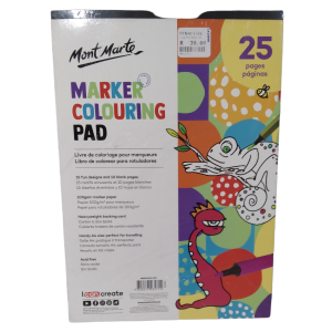 Mont Marte Marker & Colouring Pad A4 25 Sheets 100gsm