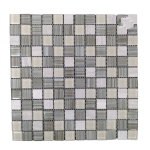 Zebra Beige Glass & Natural Stone  (Sheet Size 30x30cm)