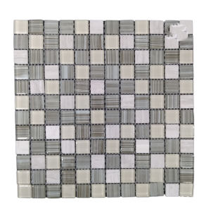 Zebra Beige Glass & Natural Stone  (Sheet Size 30x30cm)