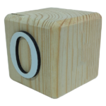 Wood Cube Block Letter O (7cm x 7cm x 7cm)