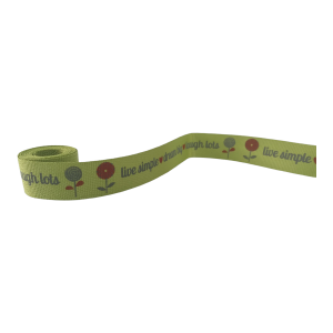 Live, Dream, Laugh Green Ribbon  ( 2mx20mm )