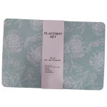 Rectangular White Proteas On Green PVC Felt Placemats  29x43cm