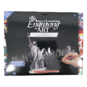 Silver Foil Engraving Art Statue Of Liberty 390.5mm x 285.75mm 3pc