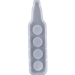 4 Socket Shotglass Tray Silicone Resin Mould (29x7x1cm)