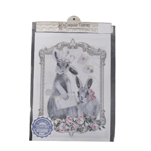 Bunny Couple Decoupage Print Paper A4