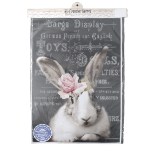 Close Up Bunny Decoupage Print Paper A3