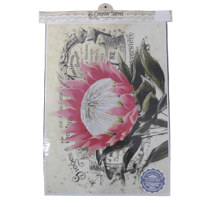 King Protea Decoupage Print Paper A3