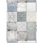Vintage Ceiling Tiles Decoupage Print Paper A3