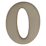 No. 0 Laser Cut Wooden Number 20cm