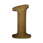 No. 1 Laser Cut Wooden Number 12cm x 7cm