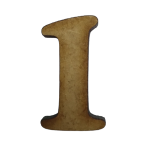 No. 1 Laser Cut Wooden Number 12cm x 7cm