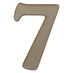 No. 7 Laser Cut Wooden Number 6cm x 8cm